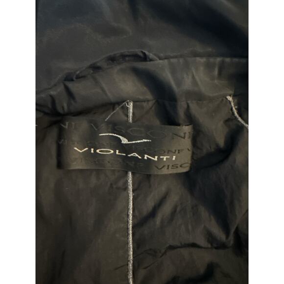 Violanti Black Puffer Coat | Faux Fur Trim | Belted |Size IT 42 | US M - Picture 11 of 13